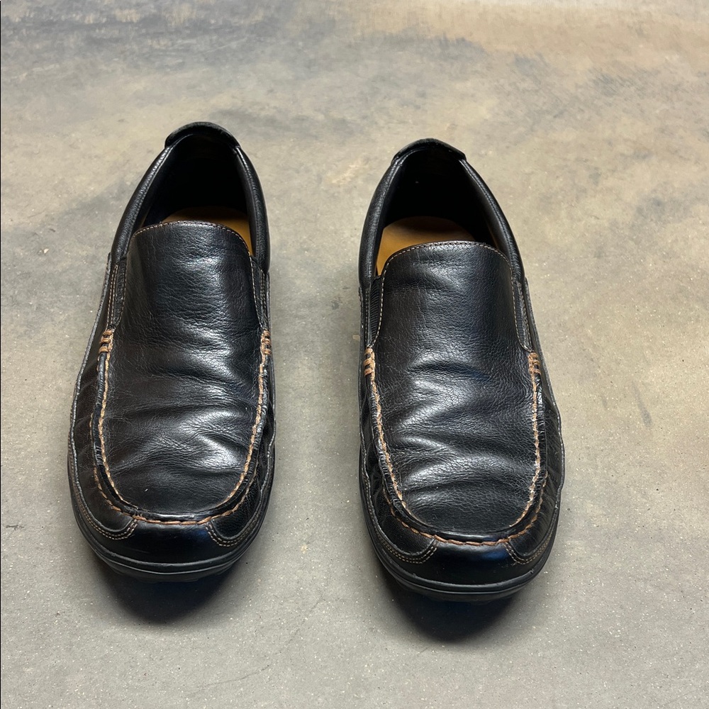 Cole Haan Black Leather Slip-On Loafers